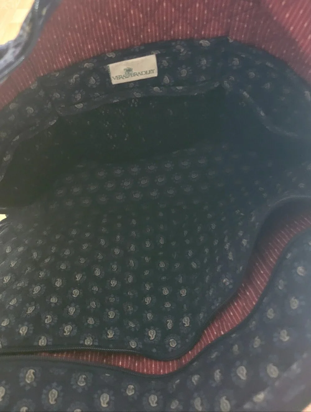 Vera Bradley Quilted Blue Paisley Briefcase 15x12